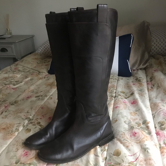 Frye Shoes - Frye Paige Tall Dark Brown Boot - Size 10
